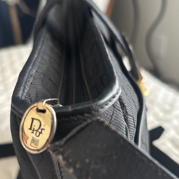 Dior Vintage Black Crossbody Bag with Gold Accents - Picture 8 of 16